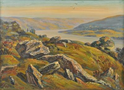 Appraisal: Vasily Didik Moldavian born The River Dnestr Moldova Oil on