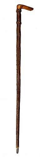 Appraisal: Folk-Art Eagle Cane Folk-Art Eagle Cane Ca An unusual stylized