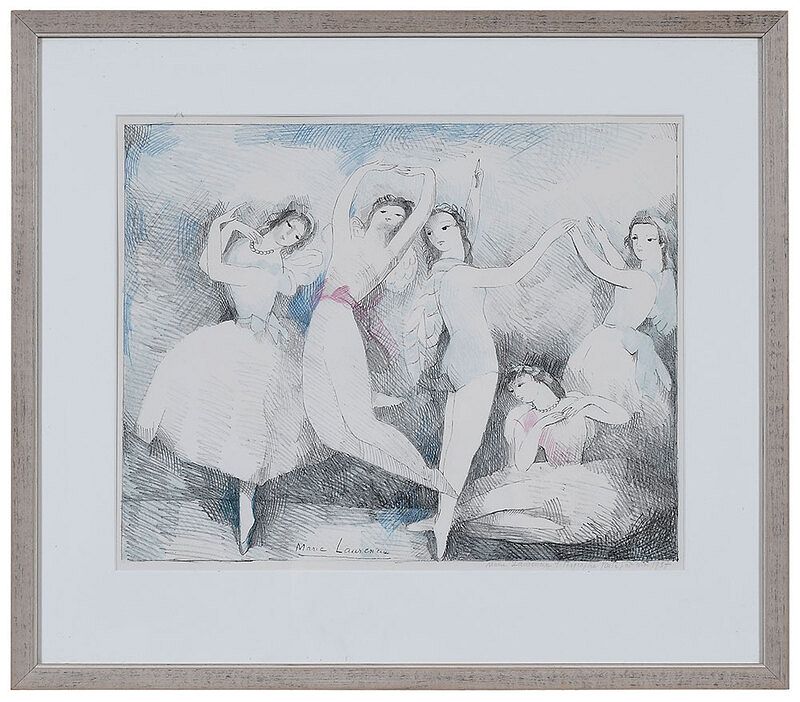 Appraisal: Marie Laurencin French - Les Danseuses signed and inscribed by