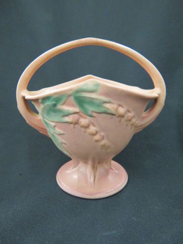 Appraisal: Roseville Pottery Bleeding Heart Basket pink - excellent