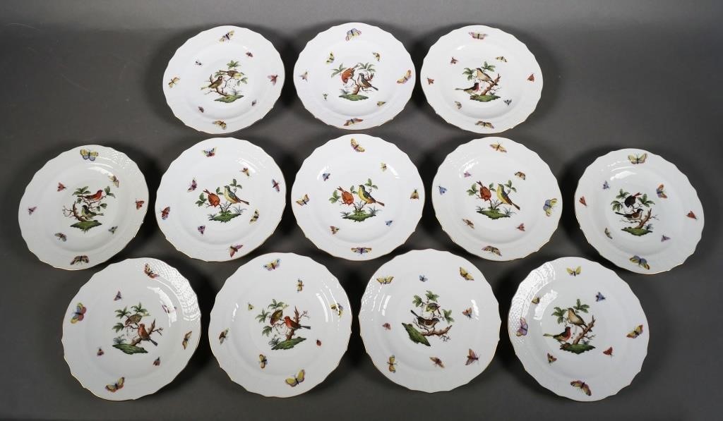 Appraisal: Set of Herend Rothschild Bird Salad plates with different birds