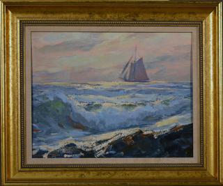 Appraisal: Emile Gruppe Am - x oil on artist board titled