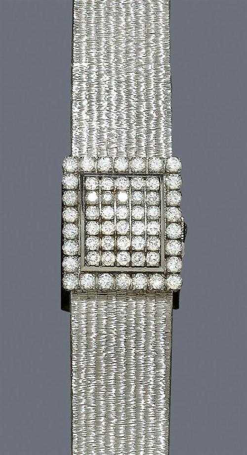 Appraisal: BRILLIANT-CUT DIAMOND LADY'S WRISTWATCH PATEK PHILIPPE s White gold g