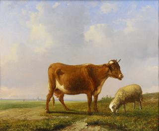 Appraisal: Painting Arthur Fitzwilliam Tait Arthur Fitzwilliam Tait American - Cow