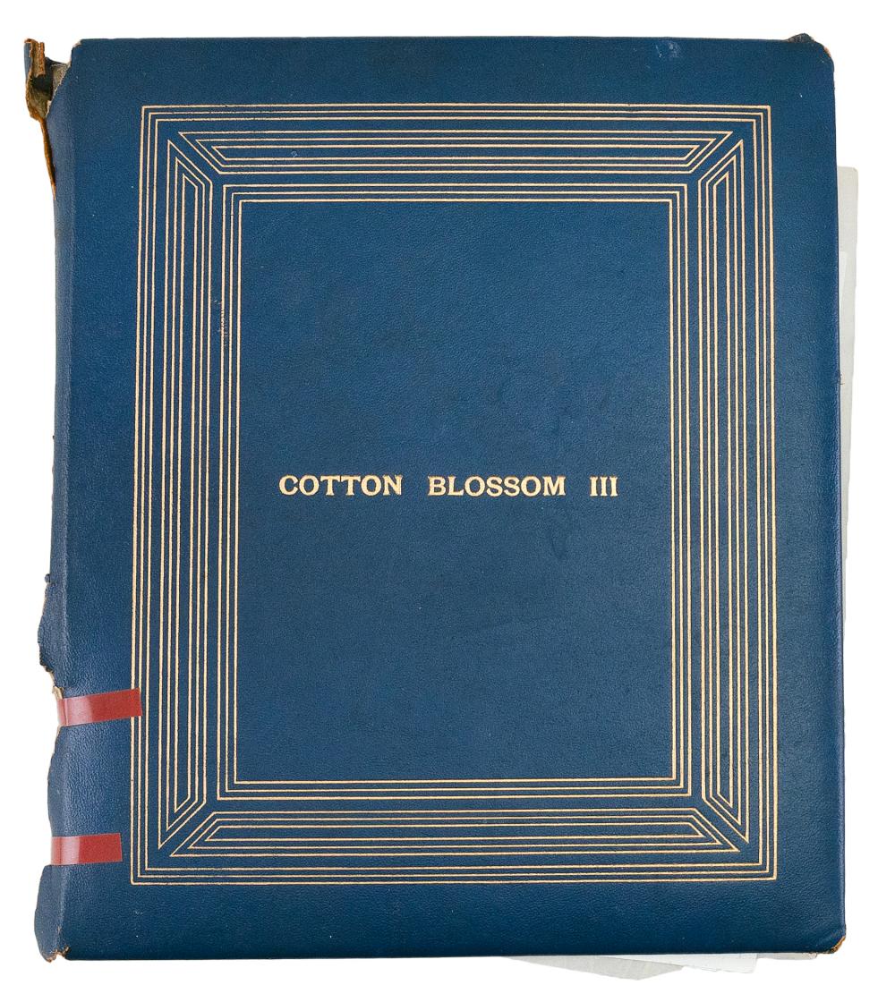 Appraisal: SCRAPBOOK PERTAINING TO THE YACHT COTTON BLOSSOM III TH CENTURY