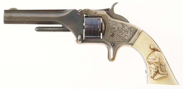 Appraisal: ENGRAVED SMITH WESSON ST MODEL ND ISSUE SPUR TRIGGER REVOLVER