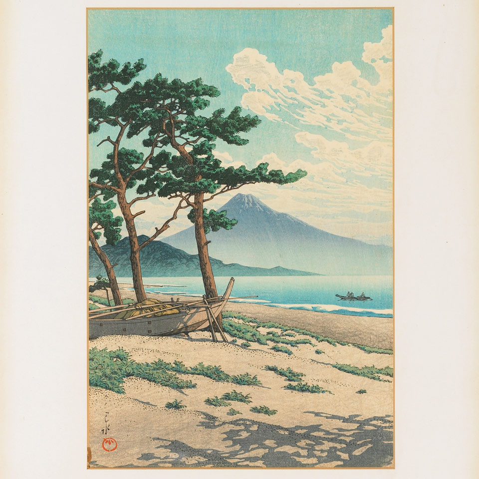 Appraisal: Kawase Hasui - PINE BEACH AT MIHO Oban tate-e Framed