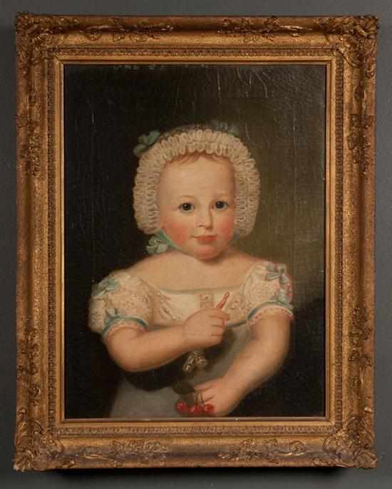 Appraisal: American School first quarter th century Portrait of a Child