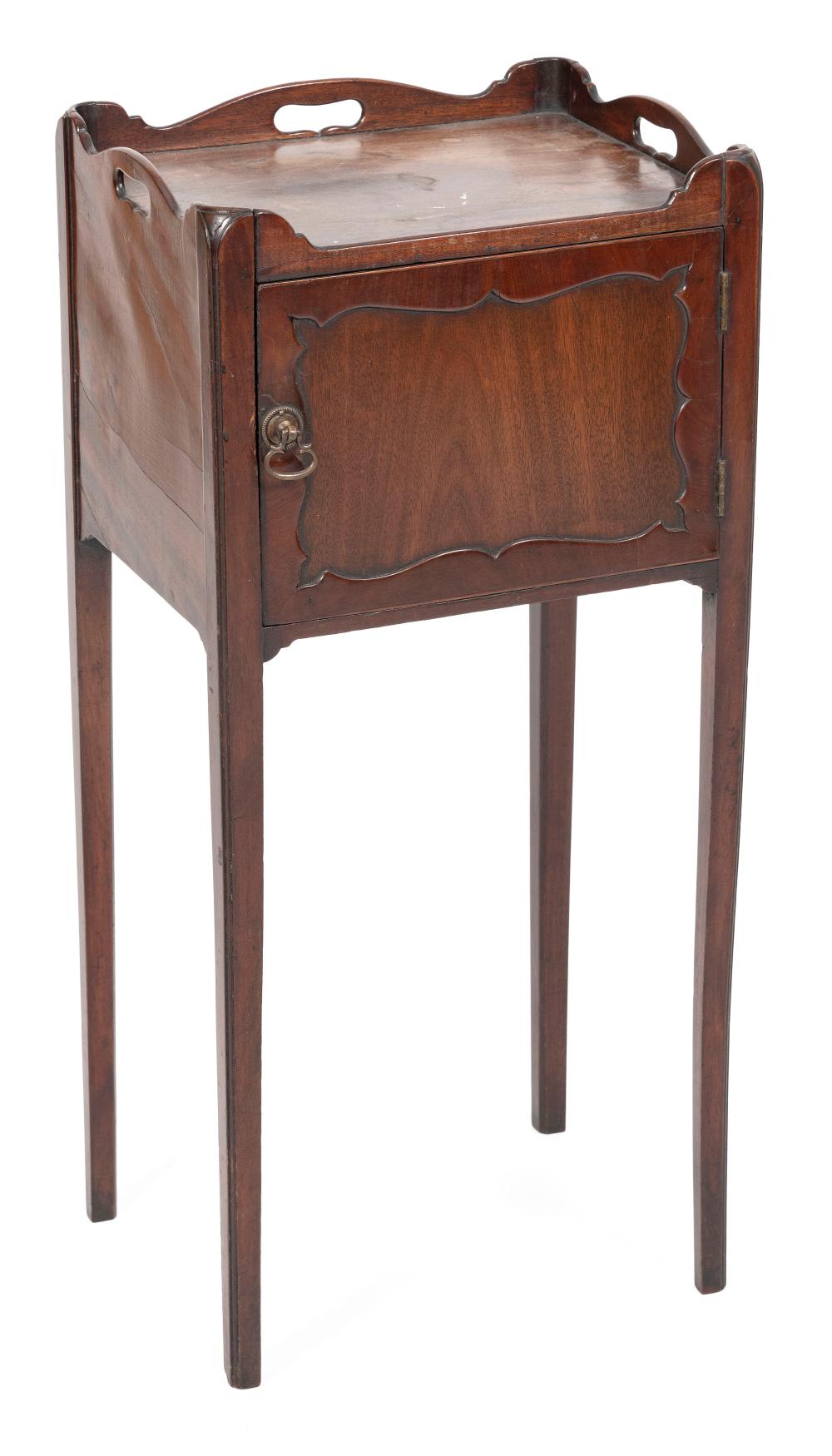 Appraisal: ENGLISH SMOKING STAND WITH GALLERY EDGE TH CENTURY HEIGHT WIDTH