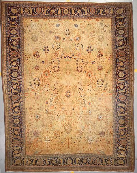 Appraisal: A Mohtasham Kashan carpet Central Persia late th century size