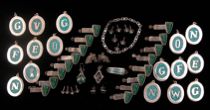 Appraisal: A Third Group of Sterling Jewelry Items include Native American