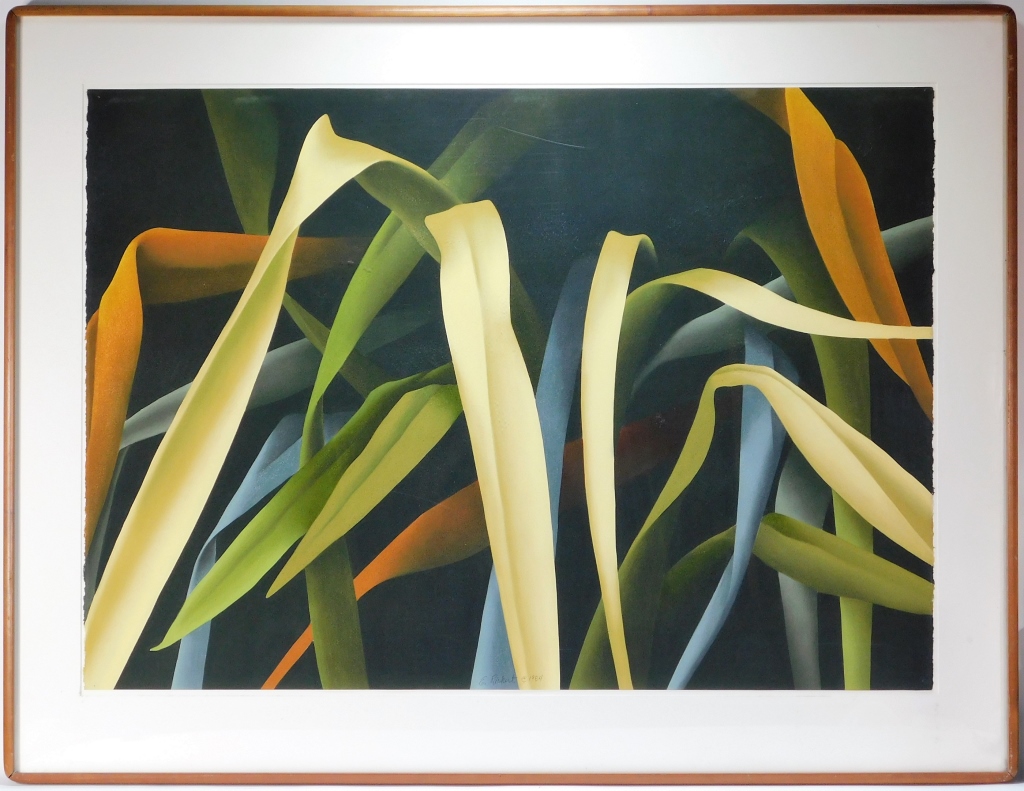 Appraisal: LARGE ELIZABETH RICKERT MODERN SAWGRASS PAINTING United States th CenturyHyper