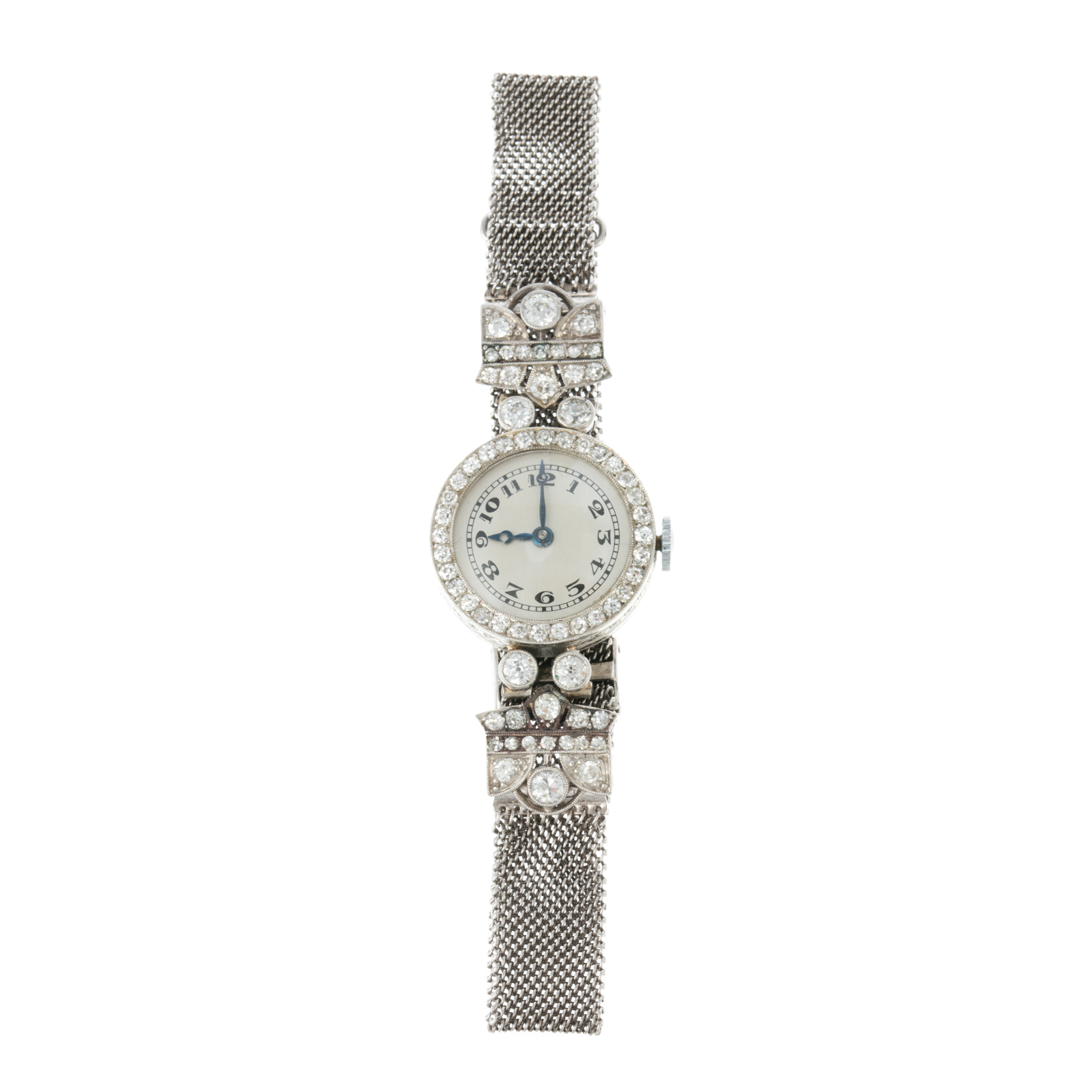 Appraisal: AN ART DECO DIAMOND WRIST WATCH c Platinum Art Deco