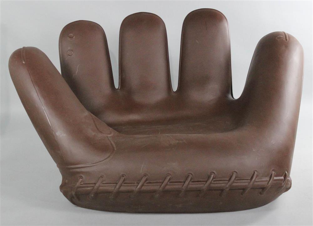 Appraisal: HELLER MOLDED JOE DIMAGGIO BASEBALL GLOVE CHAIR FOR INDOOR OUTDOOR