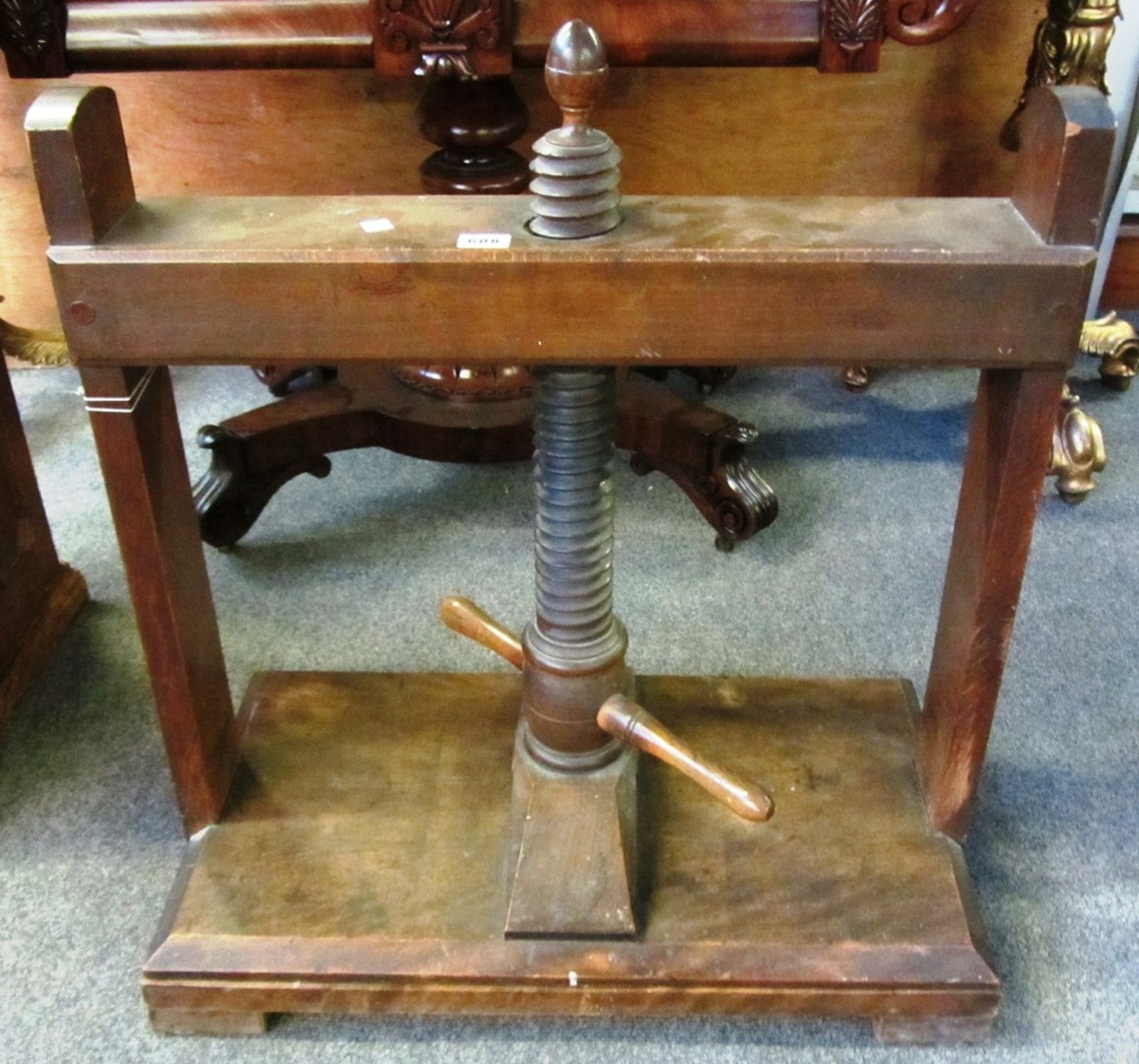 Appraisal: A th century beech book press cm wide