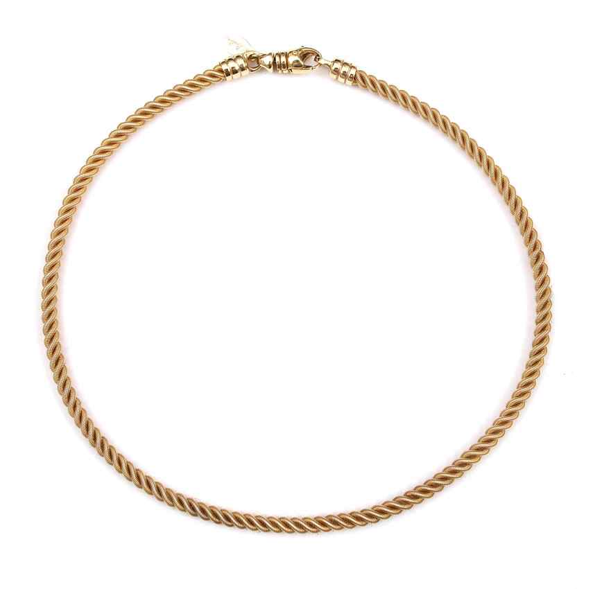 Appraisal: GOLD TWISTED CABLE NECKLACE K yellow gold twisted cable necklace