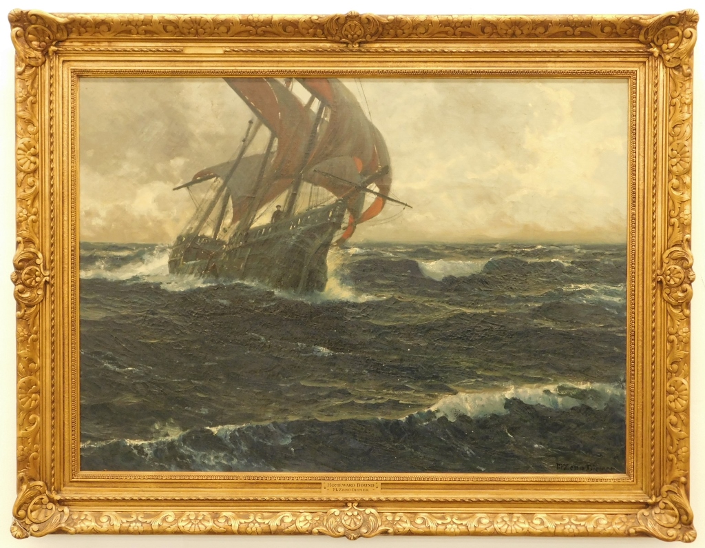 Appraisal: MICHAEL ZENO DIEMER MARITIME SHIP PAINTING Germany - Depicts a