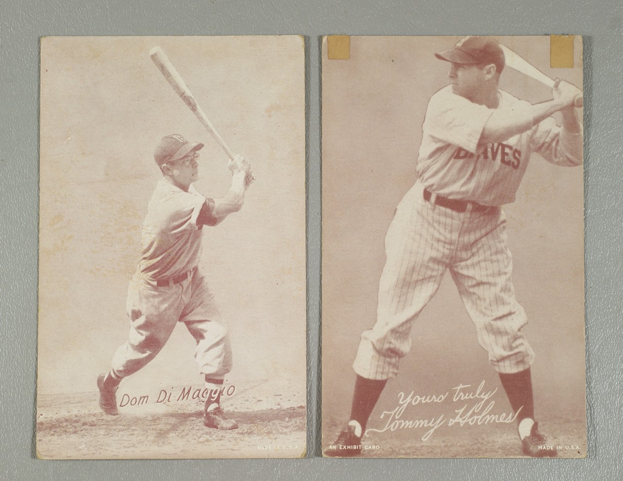 Appraisal: Baseball exhibit cards including Dom DiMaggio and Tommy Holmes