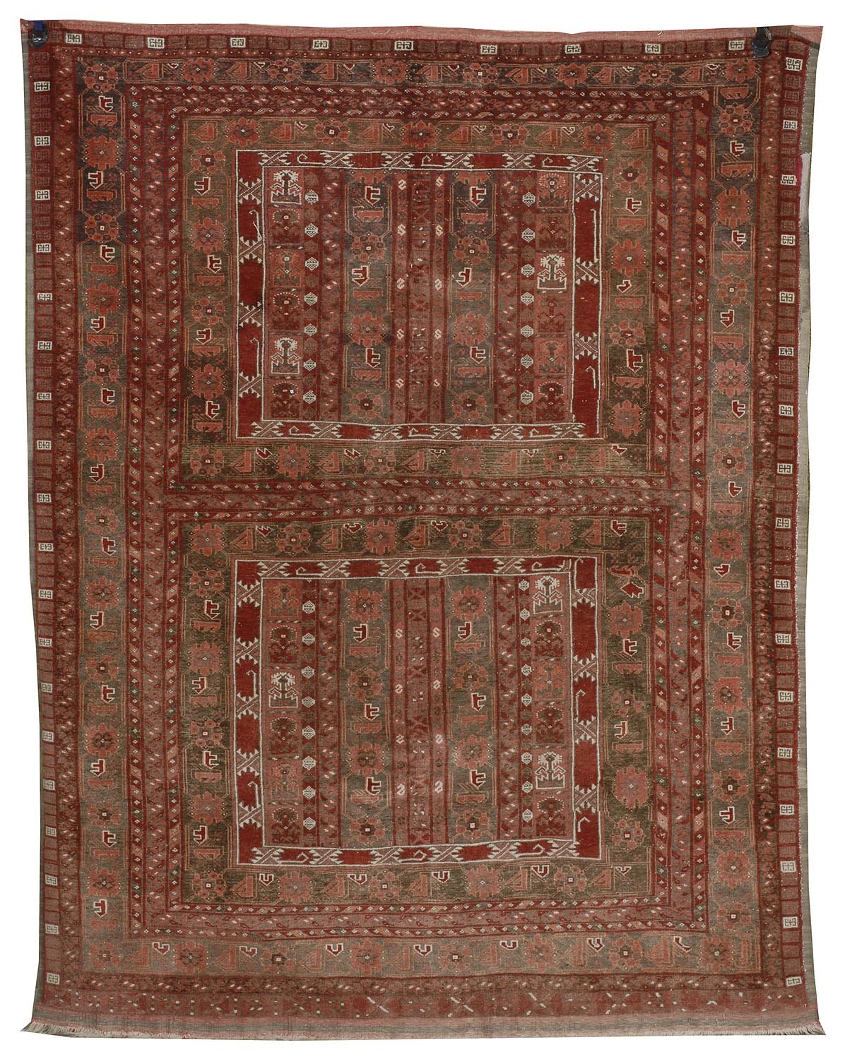 Appraisal: ORIENTAL RUG HATCHLI-DESIGN TURKOMAN ' x ' Traditional rectangular panels