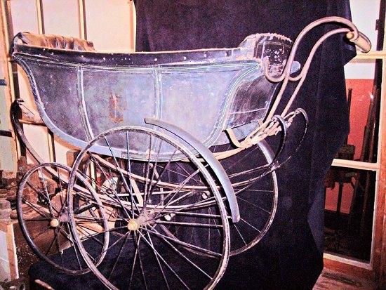 Appraisal: A child's twin pram by Hitchings Manchester cm wide