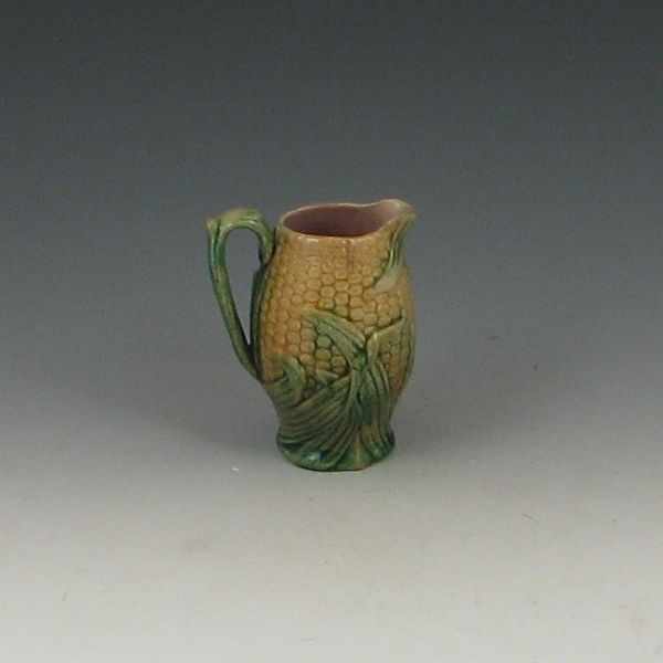 Appraisal: Majolica Corn Creamer unmarked ''h inside of spout has been