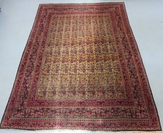 Appraisal: Persian Khorasan Signed Carpet Rug PERSIA TH CENTURY A Persian