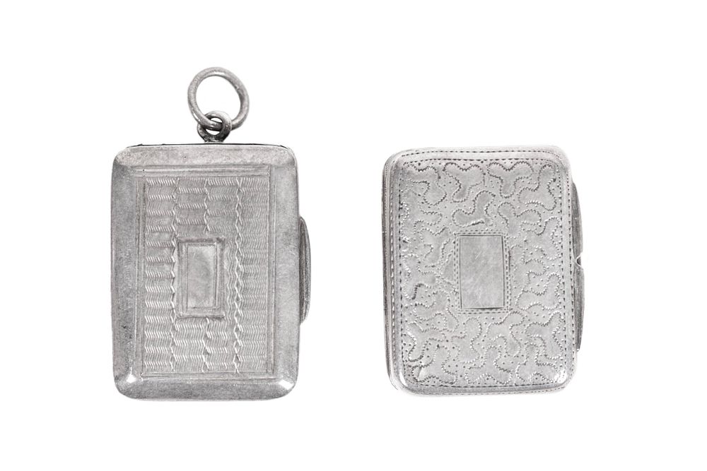 Appraisal: Two George IV Silver Vinaigrettes Two George IV Silver Vinaigrettes