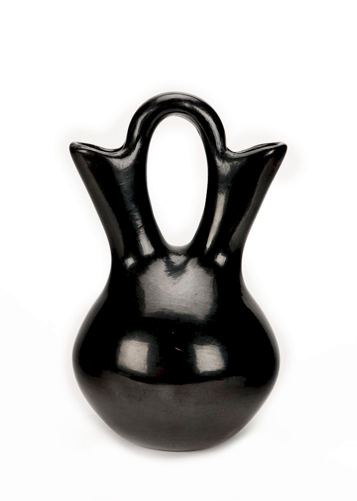 Appraisal: Ann Taliman Santa Clara Black Wedding Vase Ann Taliman Santa