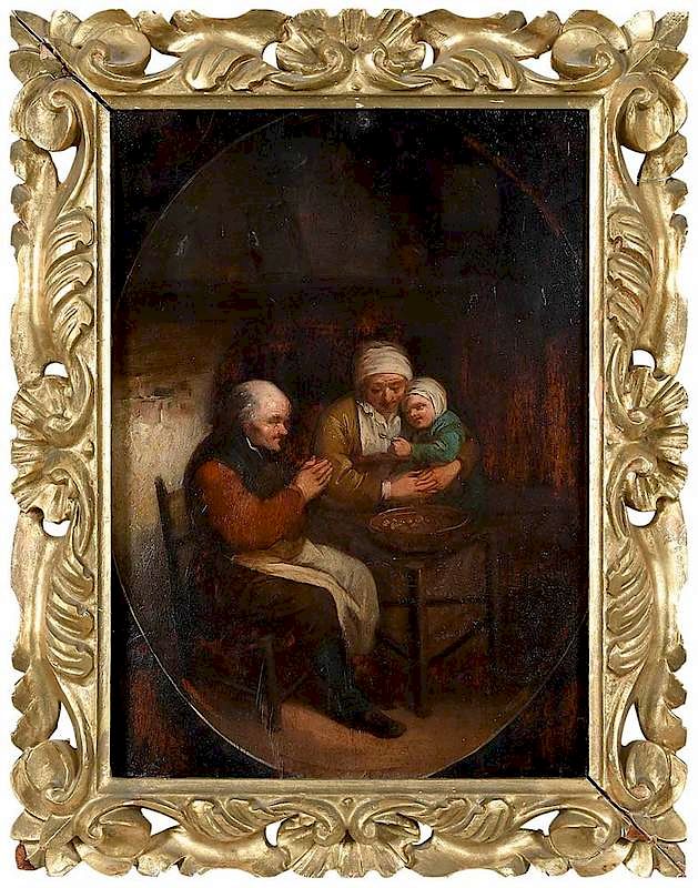 Appraisal: Follower of Adriaen Jansz van Ostade Dutch Thankful Family by