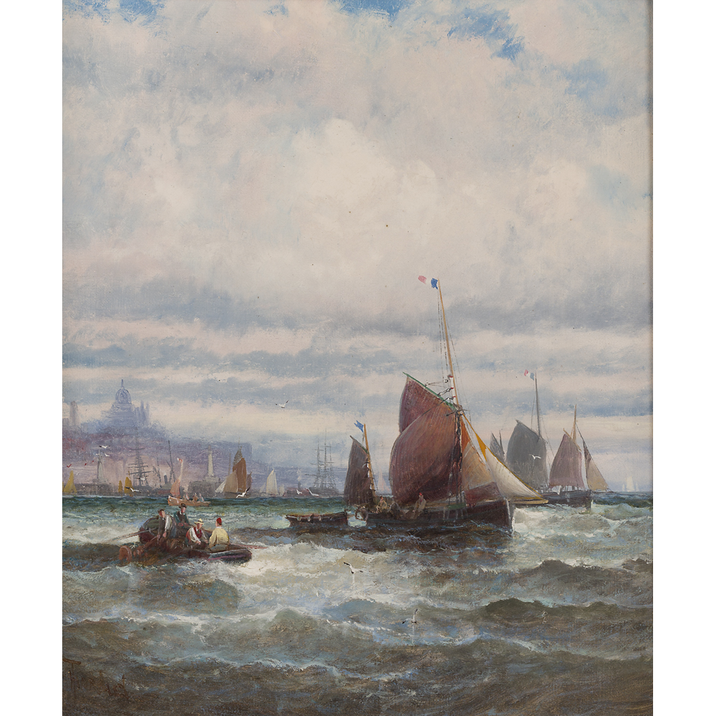 Appraisal: WILLIAM THORNLEY BRITISH - SHIPPING IN THE THAMES ESTUARY Signed