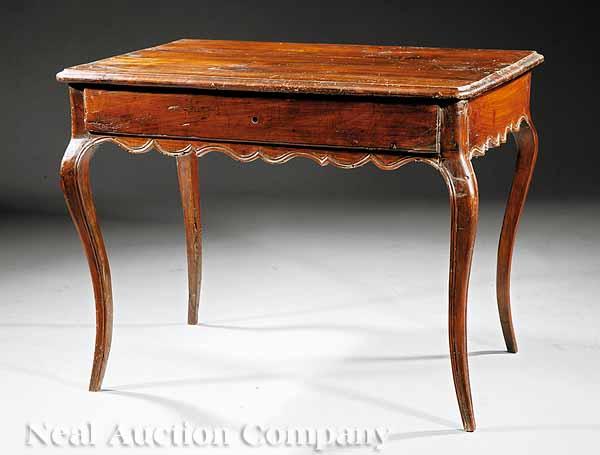 Appraisal: A Louis XV Fruitwood Side Table late th c molded