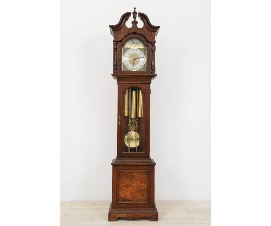 Appraisal: Trend' tall case mahogany chime clock by Sligh h x