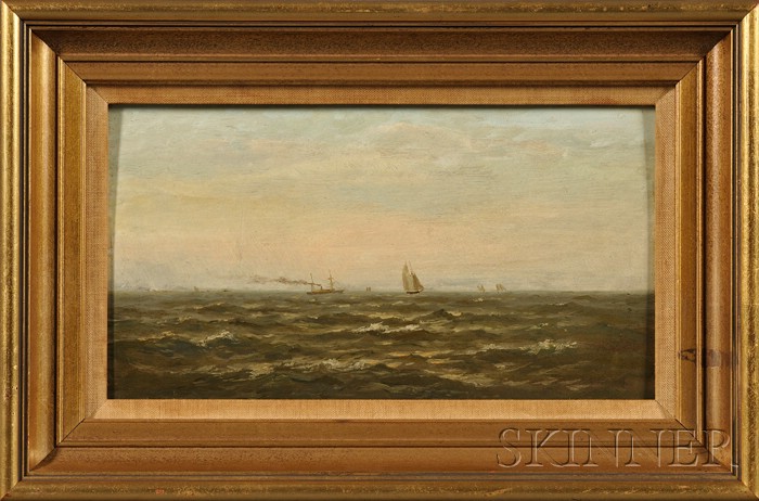 Appraisal: Attributed to Walter Lofthouse Dean American - Seascape with Sailboats