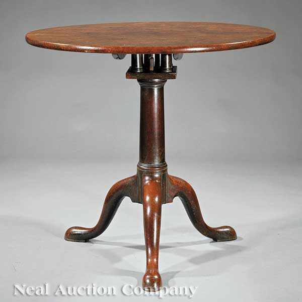 Appraisal: A George III Mahogany Tilt-Top Table late th c the