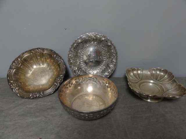 Appraisal: STERLING Pieces of Assorted Hand hammered bowl signed Jolonia initialed