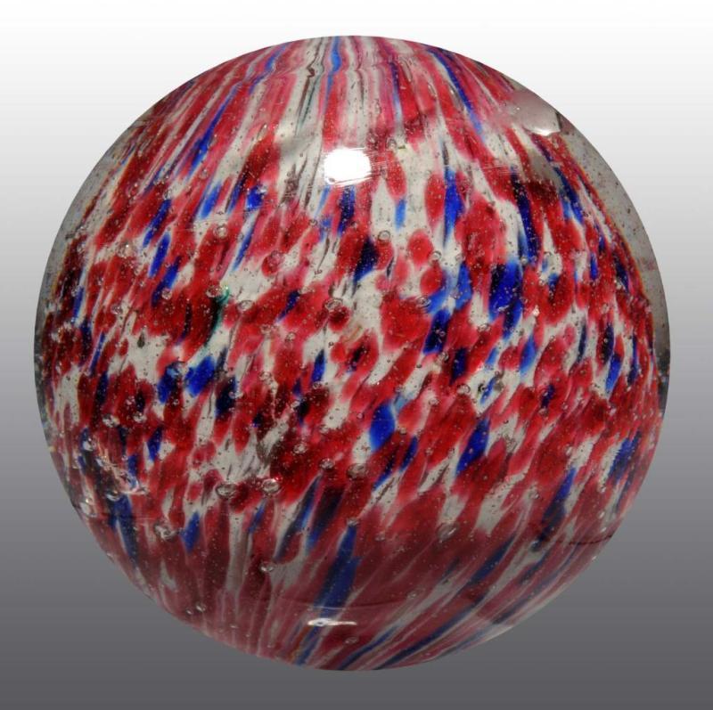 Appraisal: Onionskin Marble Description White red and blue with some turquoise