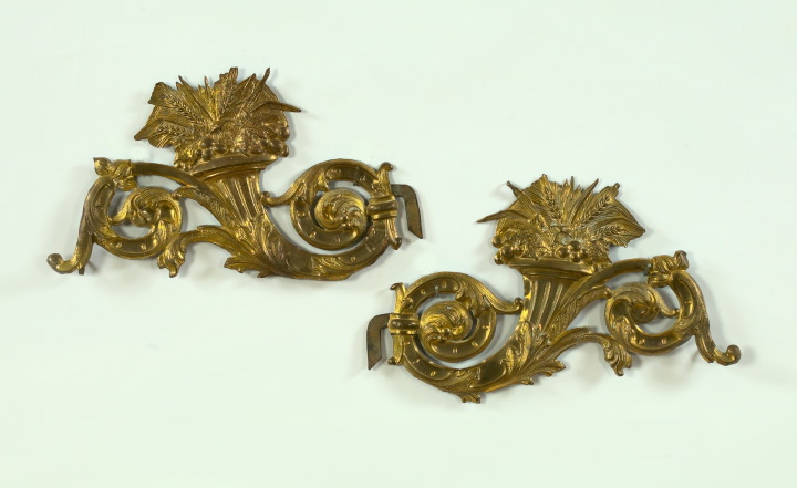 Appraisal: Large Pair of Napoleon III Gilt Lacquered Brass Drapery Tiebacks