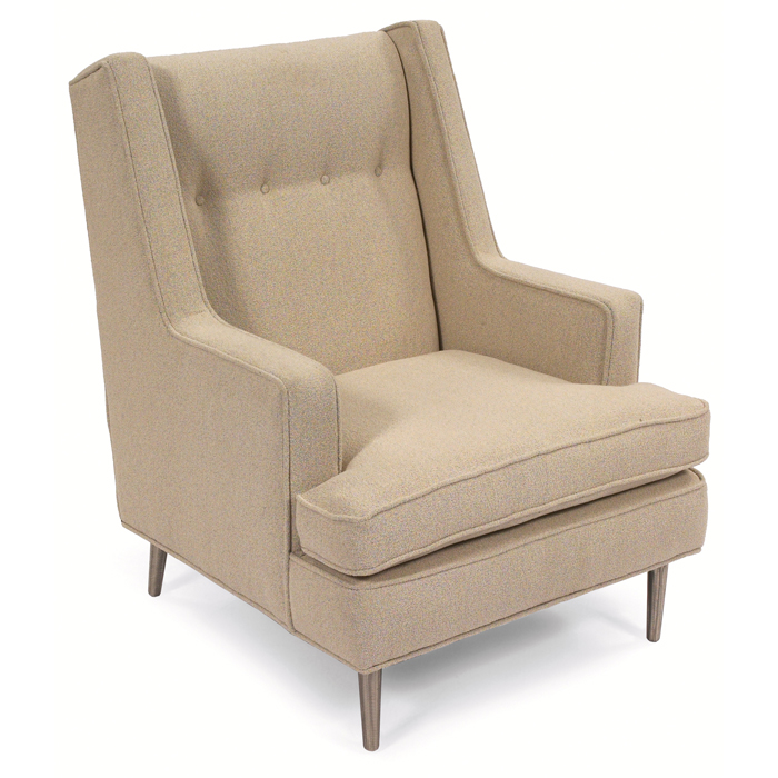 Appraisal: Edward Wormley armchair Tallman by Dunbar upholstered seat with tufted