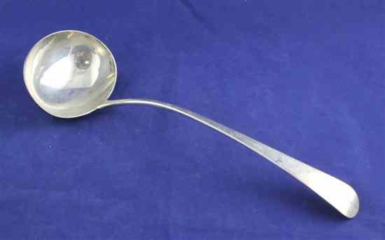 Appraisal: A George III silver Old English pattern soup ladle Christopher