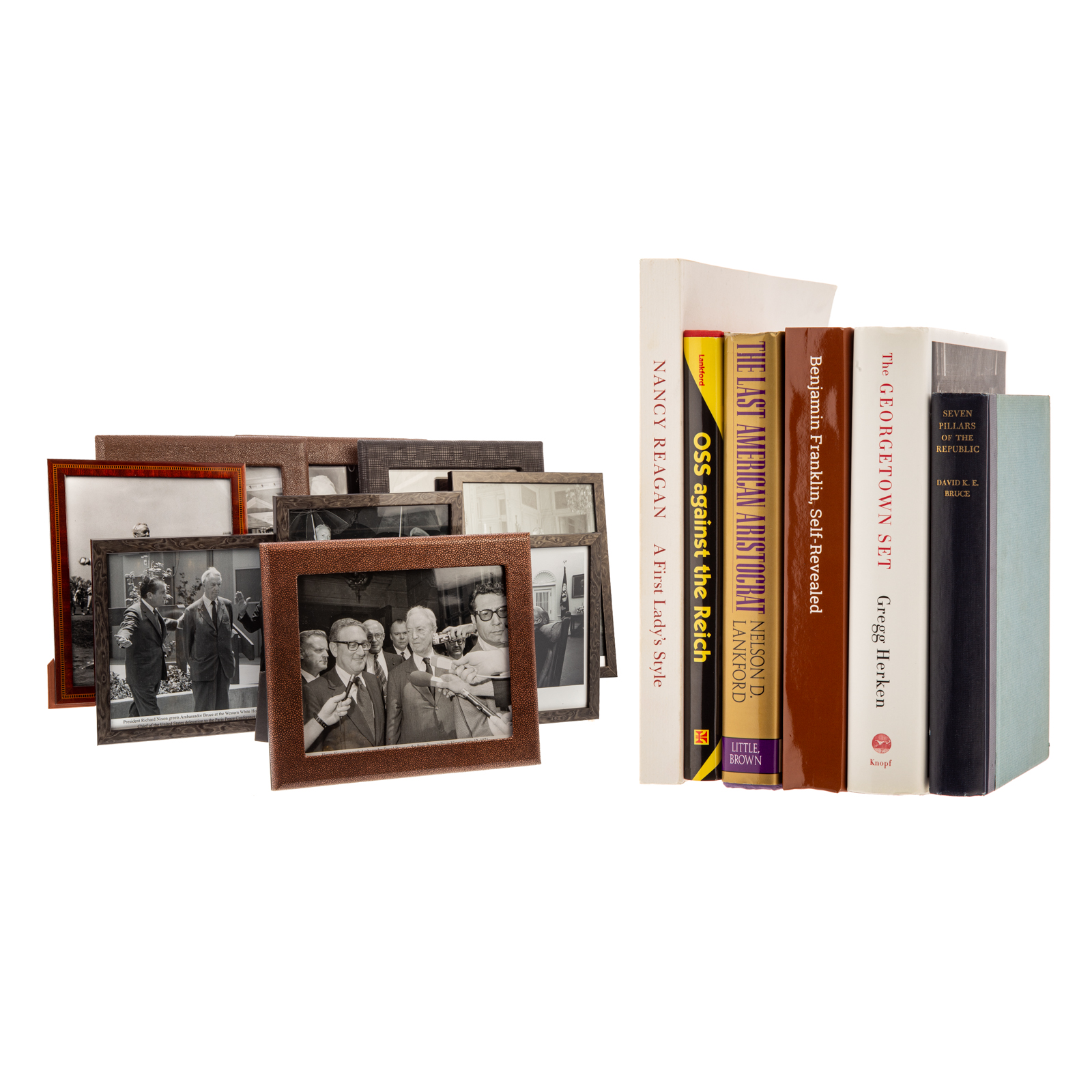 Appraisal: COLLECTION PRESIDENTIAL RELATED PHOTOS AND BOOKS Collection of various framed