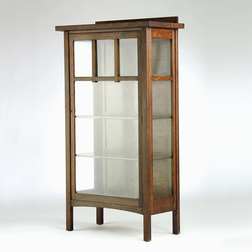 Appraisal: Lifetime attribution single-door china cabinet with three panes over one