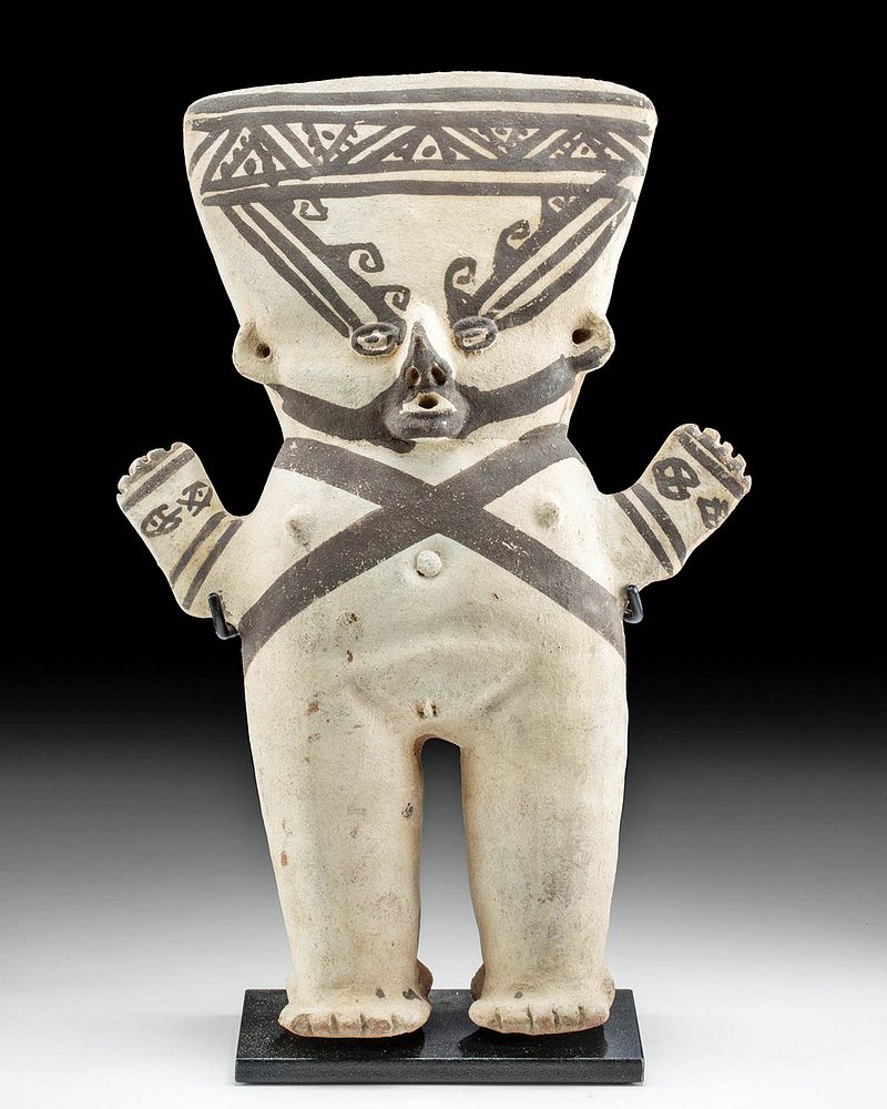 Appraisal: Chancay Bichrome Standing Female Cuchimilco Figure Pre-Columbian Central Coast Peru