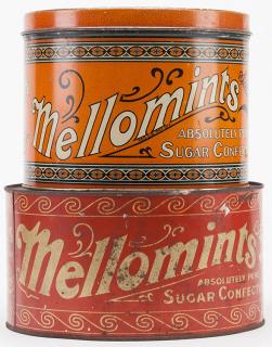 Appraisal: Two Round Five Pound Mellomints Tins Two Round Five Pound