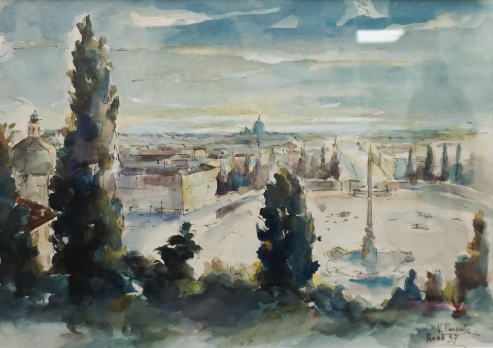 Appraisal: Vinicio Parente Italian b View of Rome Signed and Dated