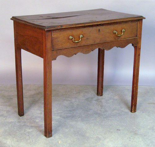 Appraisal: George III mahogany dressing table th c h w