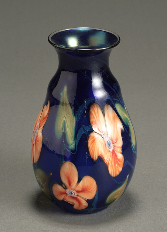 Appraisal: Charles Lotton 'Multi Flora' Glass Vase Dated Having a blue