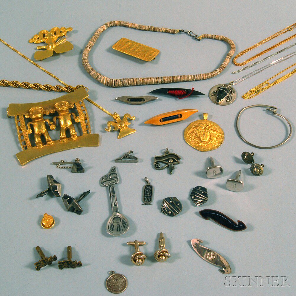 Appraisal: Group of Assorted Jewelry including sterling silver cuff links and