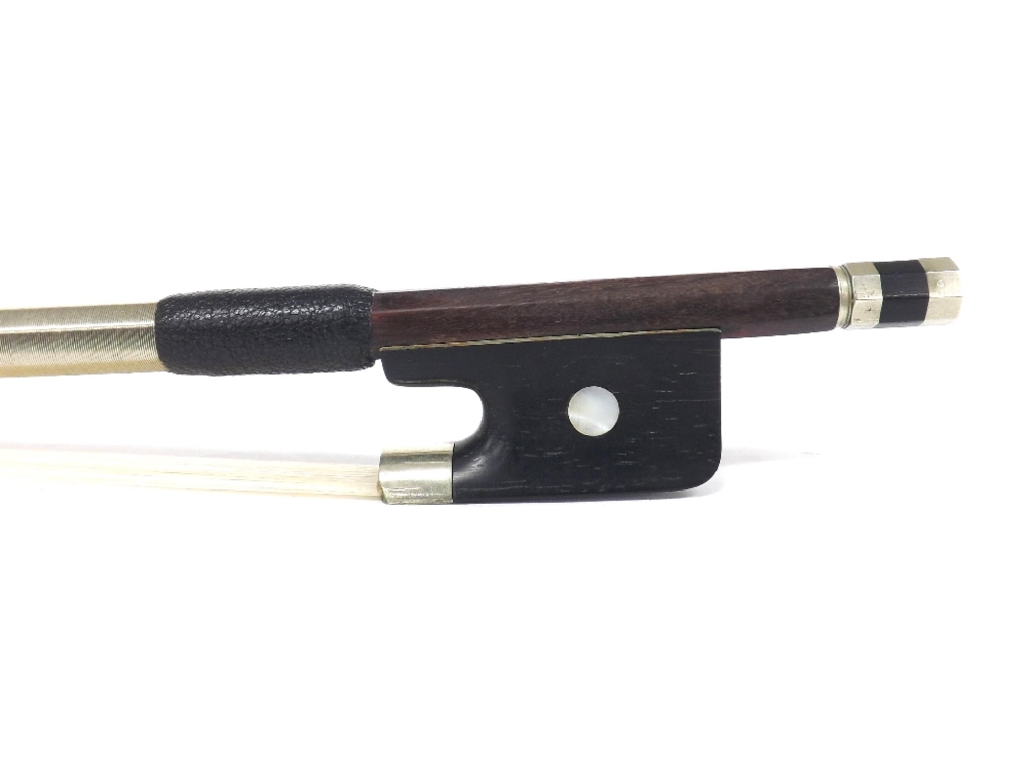 Appraisal: Nickel mounted viola bow stamped Carresa Francais Paris gm