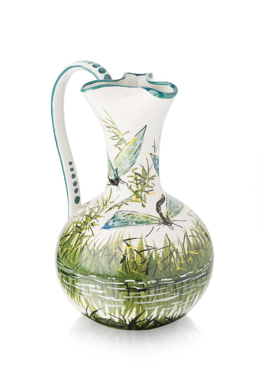 Appraisal: WEMYSS WARE 'DRAGONFLIES' PATTERN EWER CIRCA painted and impressed marks