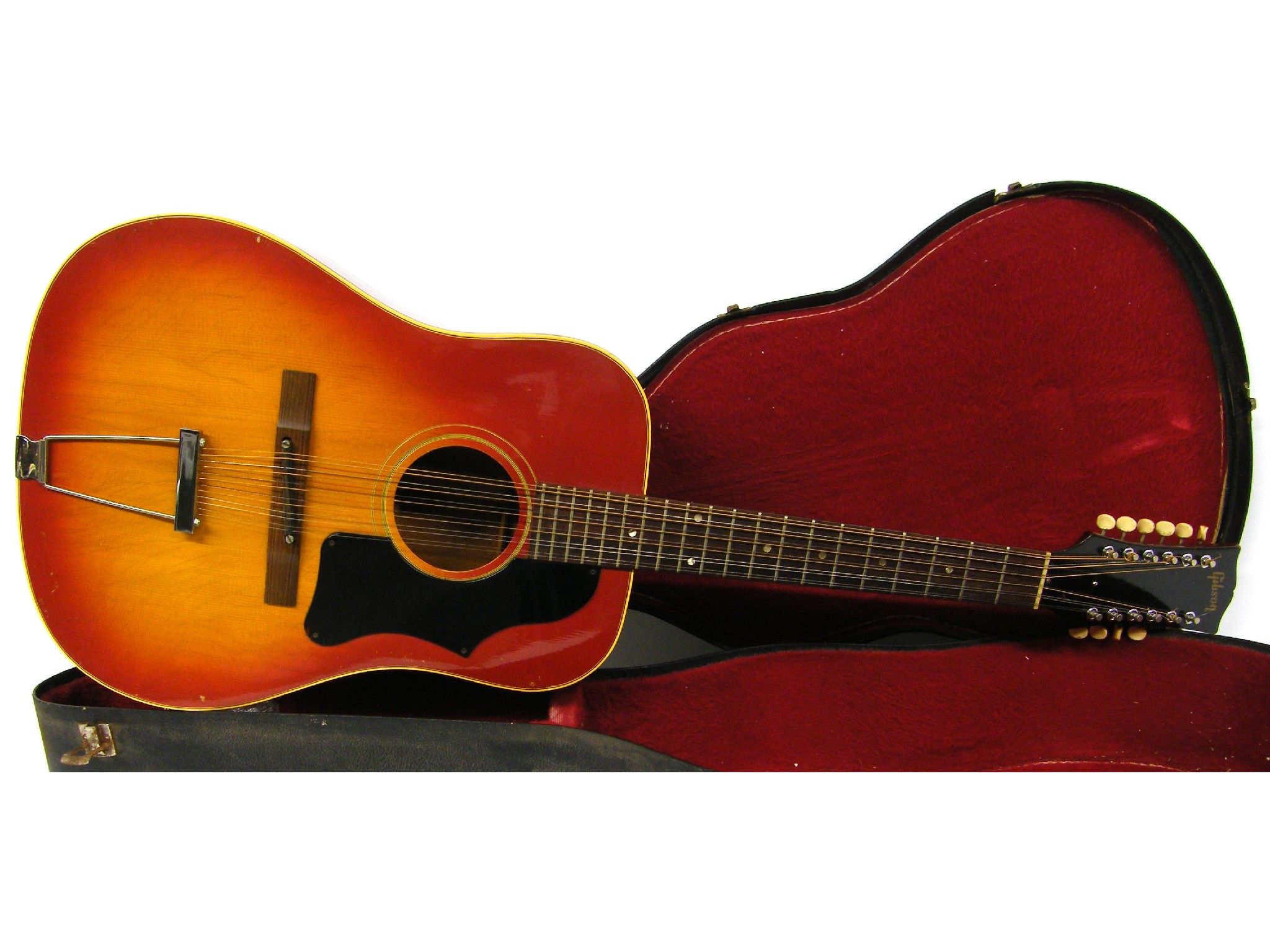 Appraisal: Gibson B- - twelve string acoustic guitar cherry sunburst finish